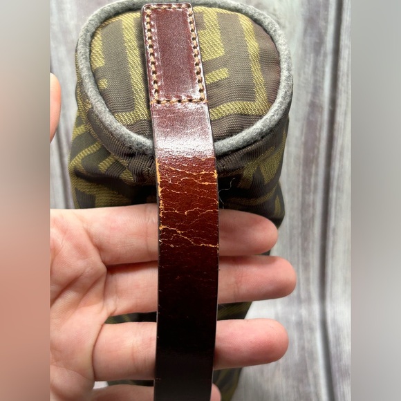 FENDI Zucca Vintage Mini Baguette Barrel Bag Top Handle Handbag RARE - Picture 16 of 16